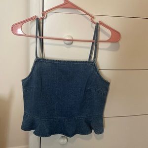 American Eagle Denim Crop Top! Size Small. Never Worn!
